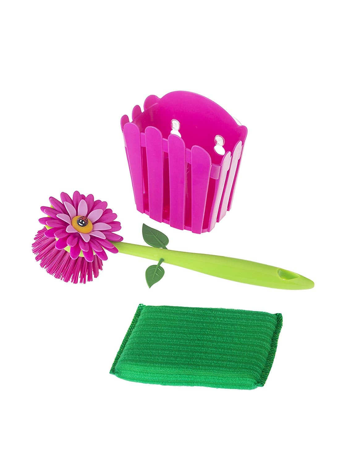 Spazzola Per Piatti Con Una Spugna Fuxia Maiuguali