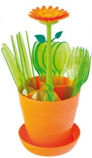 Portaposate Flower Power Con 24 Posate "" Maiuguali