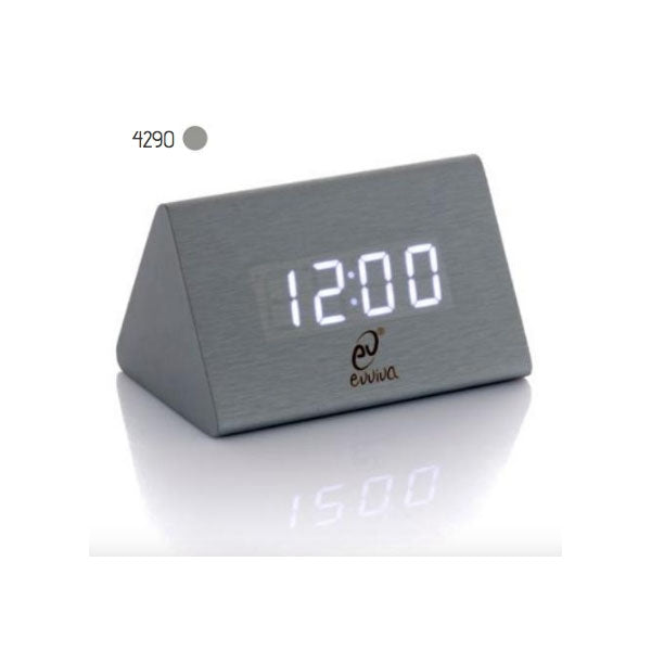 Sveglia Digitale Da Tavolo 12X8X7 Grigio Evviva Evviva