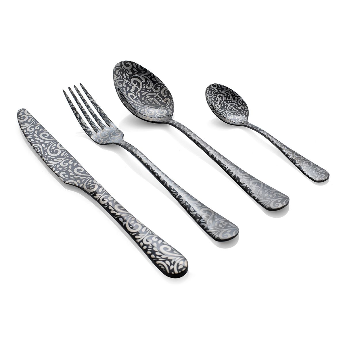 Set 24 Pz Posate In Acciaio Pvd Arabesque Evviva Evviva