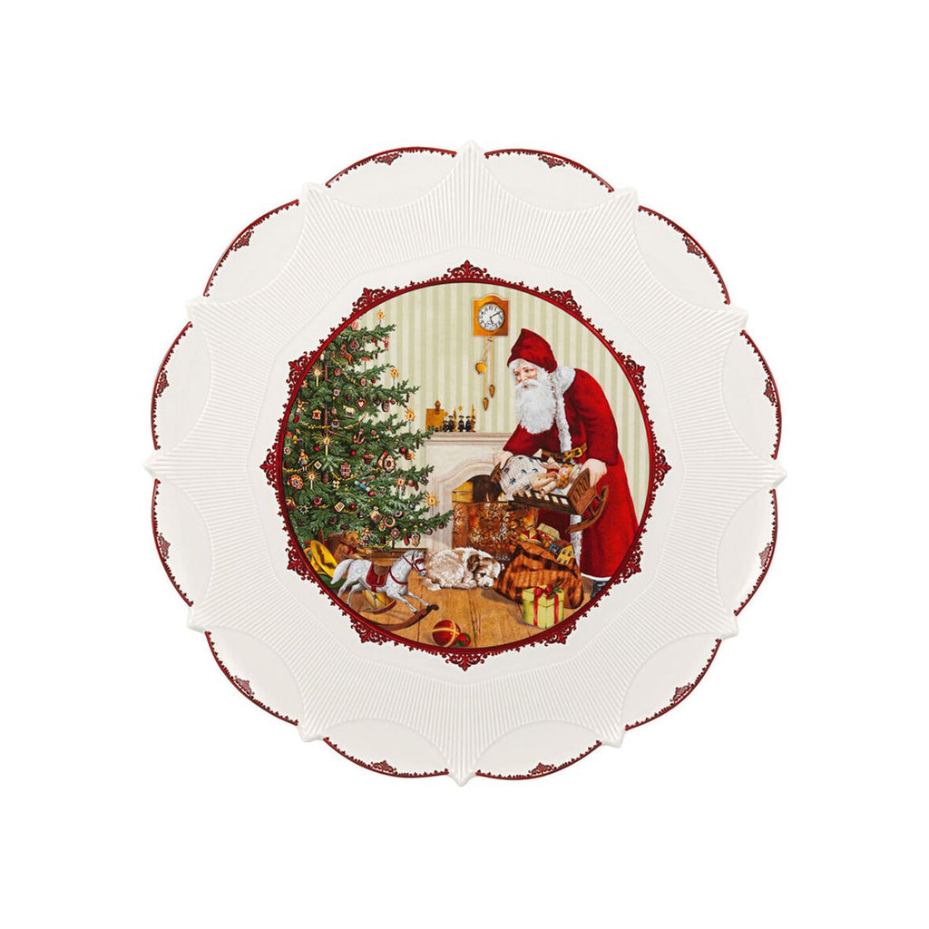 Toy`s Fantasy Pastry plate large, Santa brings gifts Villeroy E Boch