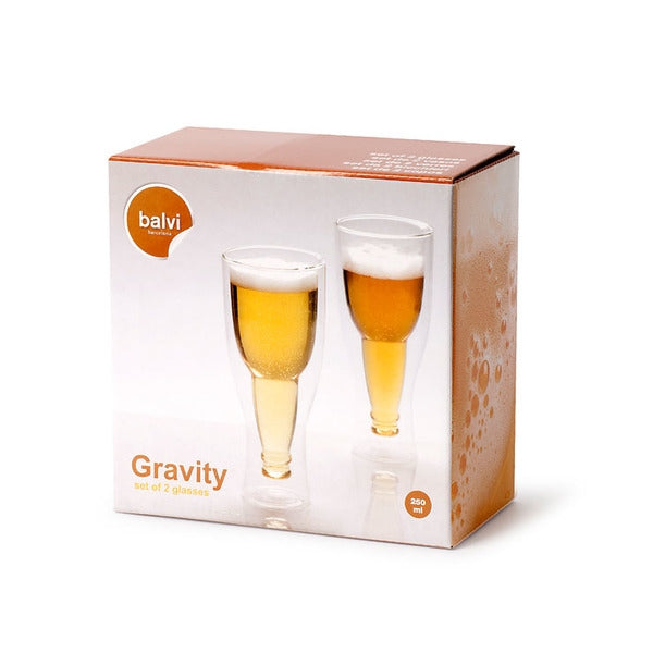 Bicchiere Birra Gravity 400 Ml X2 Balvi