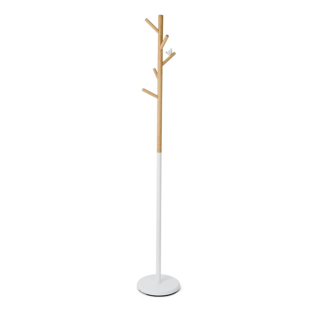 Attaccapanni Birdie Bianco Metallo/Legno Balvi Balvi