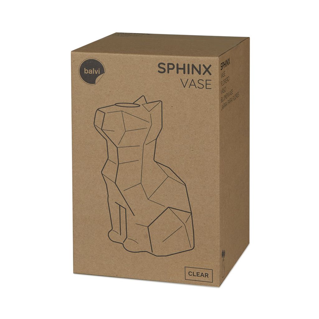 Vaso Sphinx Gatto 23 Cm Trasparente Balvi Balvi