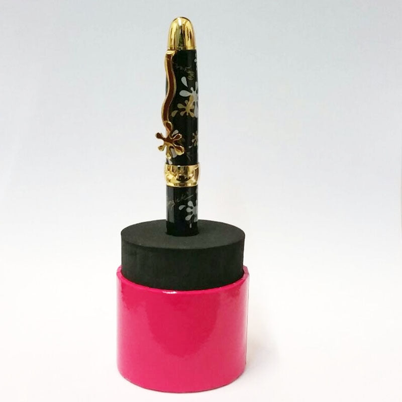 Penna Roller Cuore + Astuccio - Nero E Oro Soizick