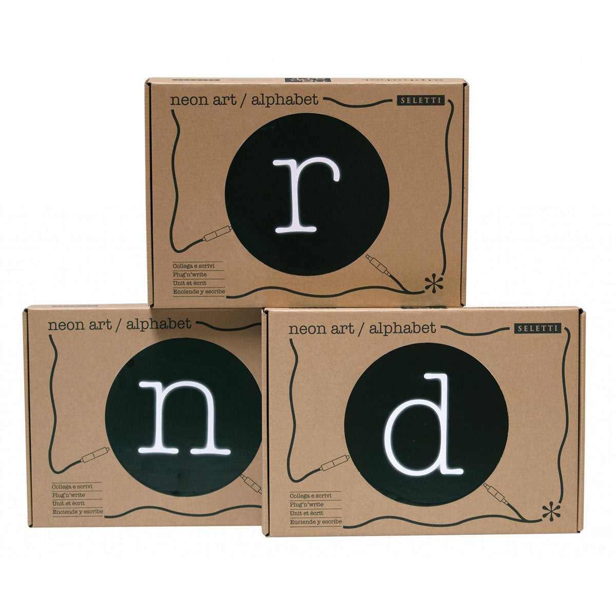 Composizione Bonjour 7 Lettere Neon+Trasformatore 01424 - 6Kv Seletti