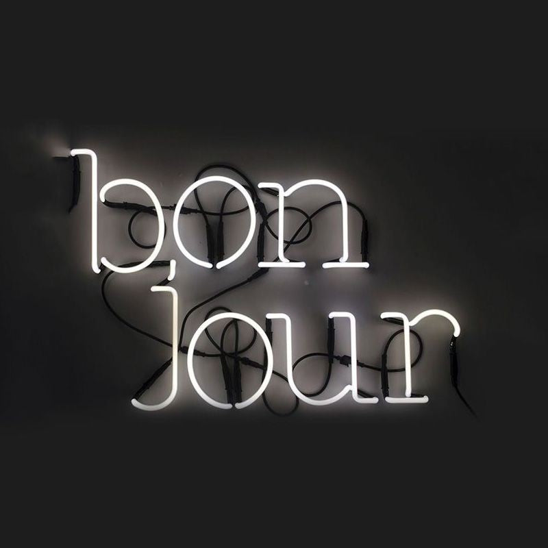 Composizione Bonjour 7 Lettere Neon+Trasformatore 01424 - 6Kv Seletti