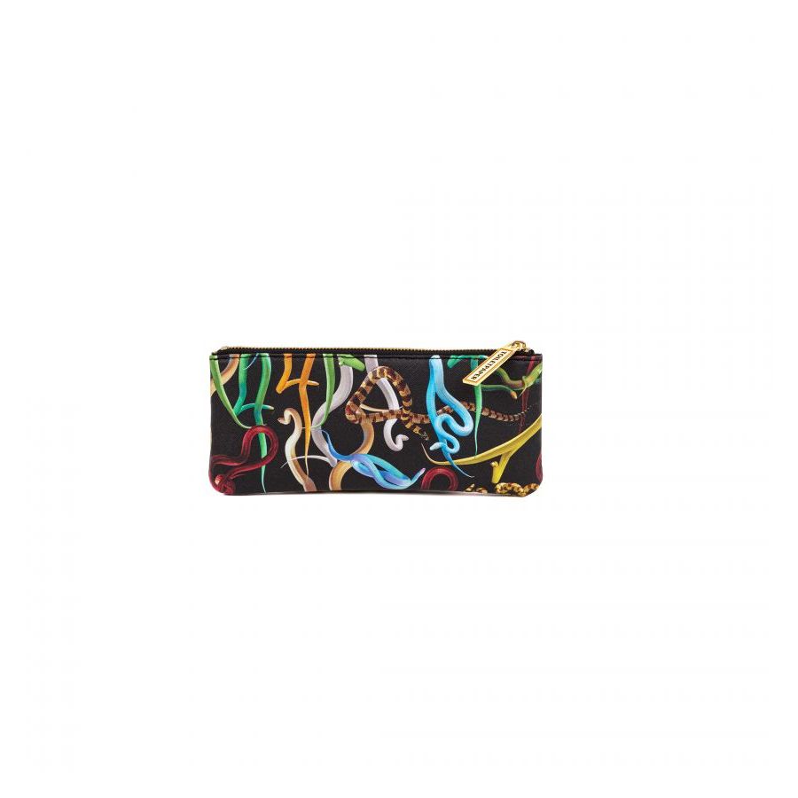 Astuccio In Pu Stampato Toiletpaper Cm. 21X9 - Snakes Seletti