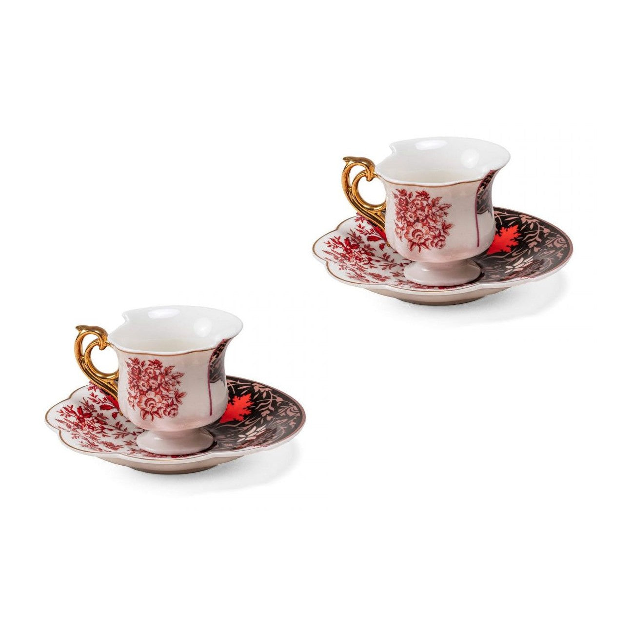 Set 2 Tazzine Da Caffè Con Piattino Hybrid-Sagala Seletti