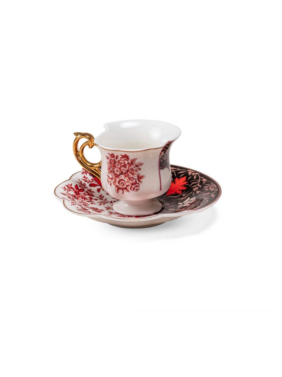 Set 2 Tazzine Da Caffè Con Piattino Hybrid-Sagala Seletti