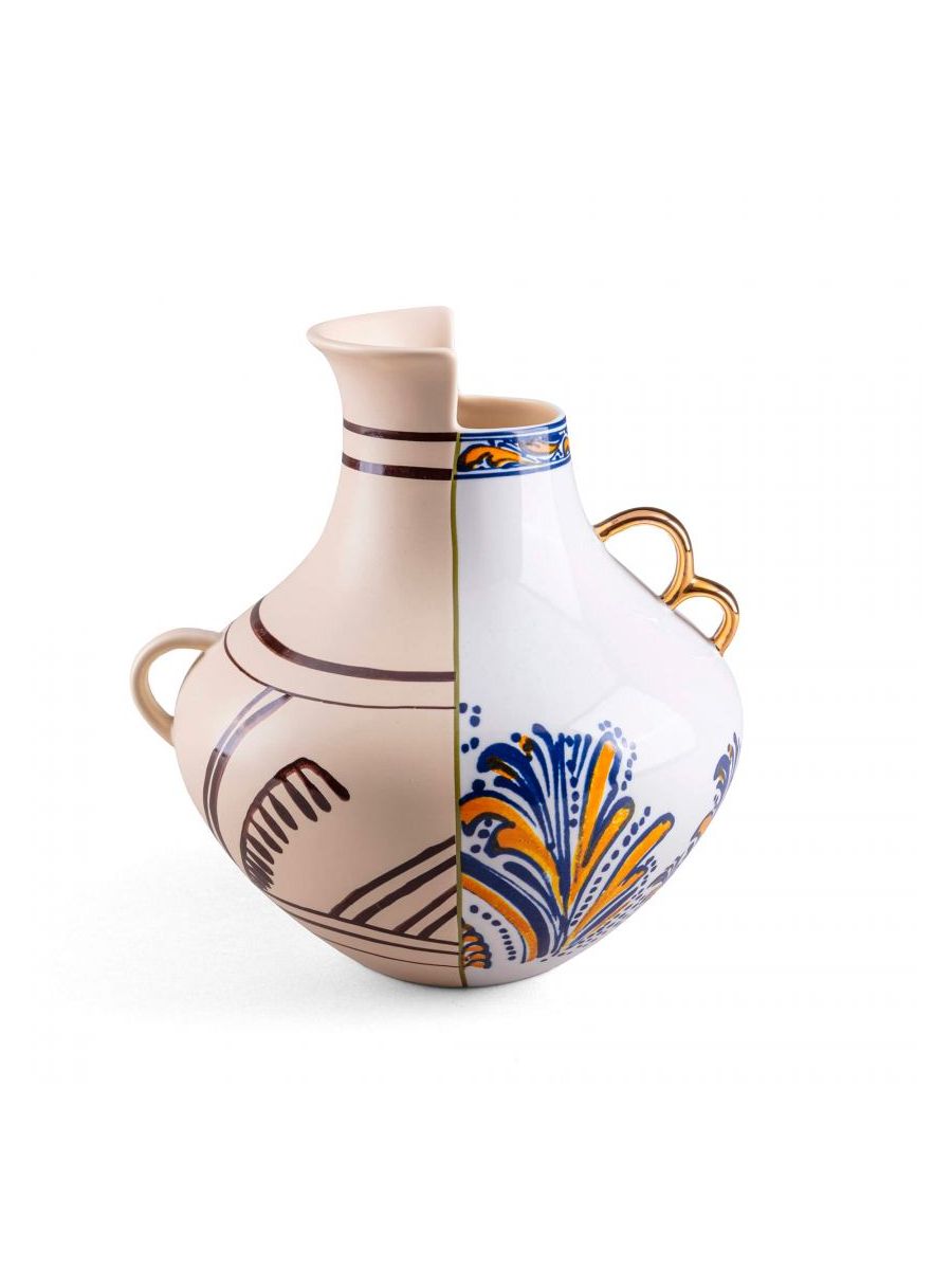 Vaso In Porcellana Hybrid-Nazca Ø Cm. 22,5 H.25 Seletti