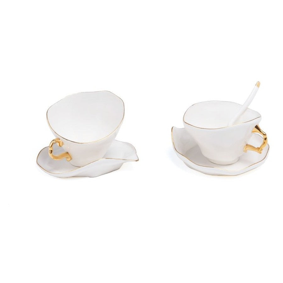 Set Da Te Meltdown Con 2 Tazzine+2 Piattini+2 Cucchiaini Seletti