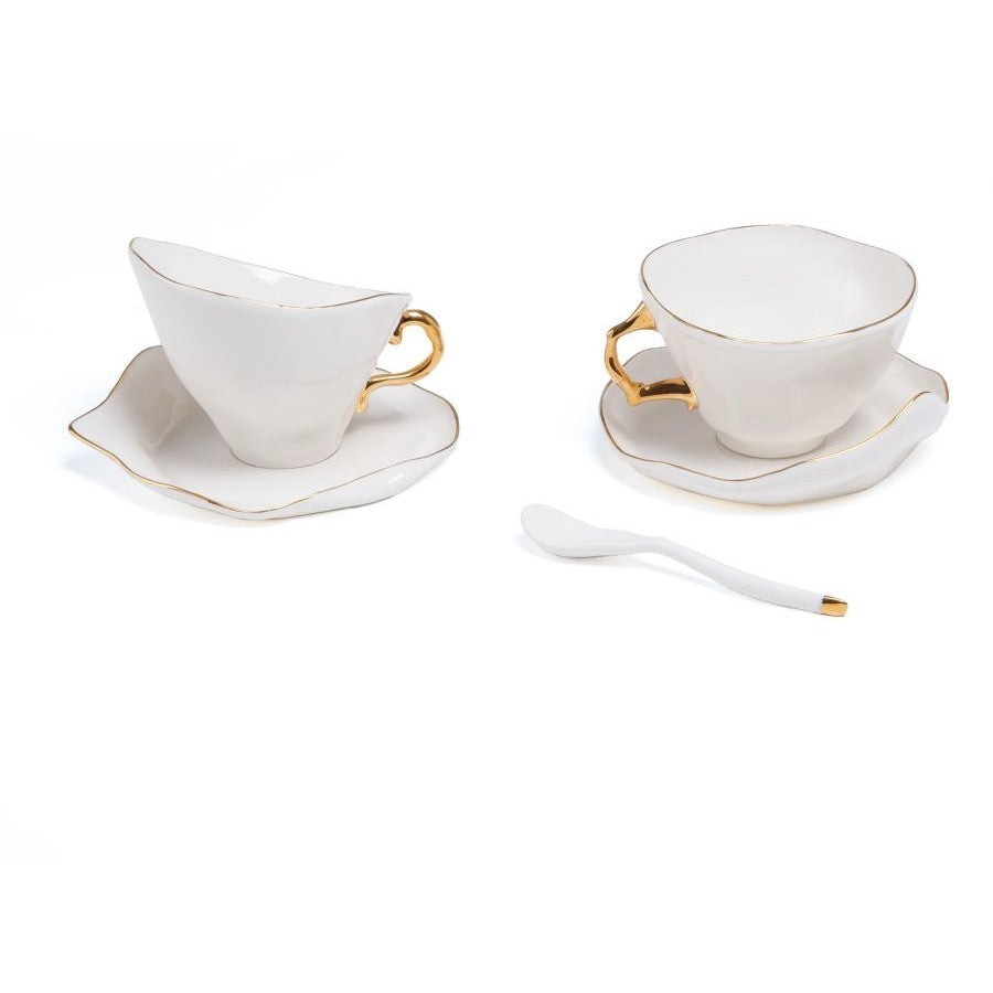 Set Da Te Meltdown Con 2 Tazzine+2 Piattini+2 Cucchiaini Seletti