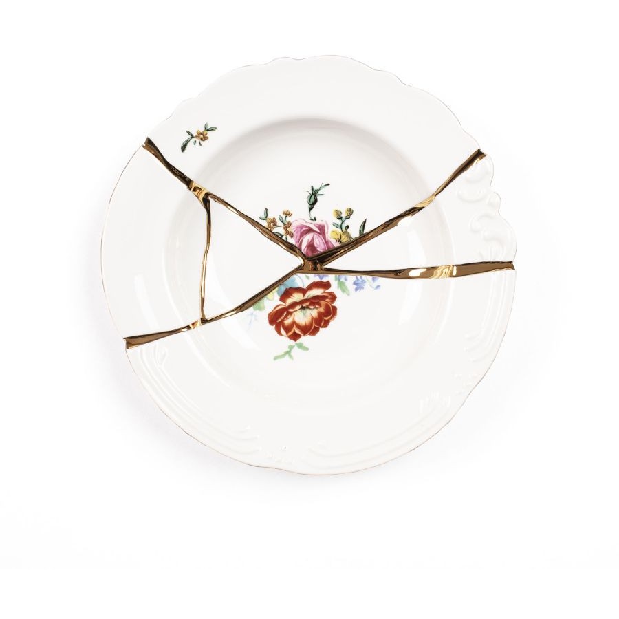 Piatto Fondo In Porcellana Kintsugi-N`2 Seletti