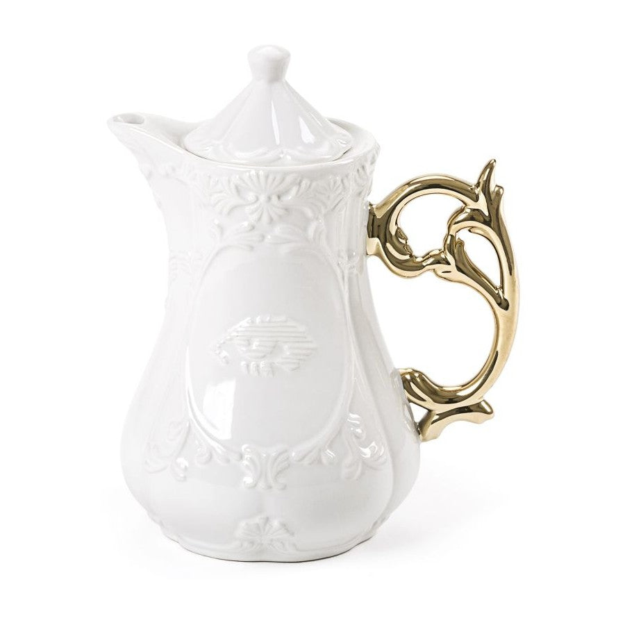 Teiera In Porcellana I-Wares Con Manico Oro Seletti