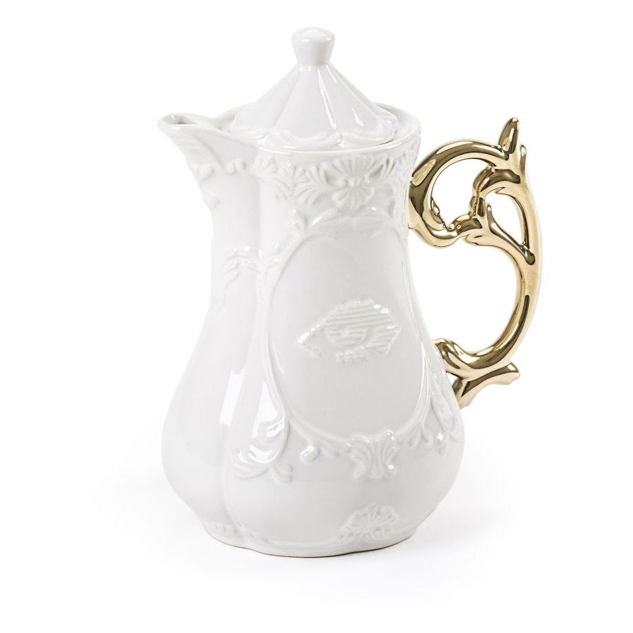 Teiera In Porcellana I-Wares Con Manico Oro Seletti
