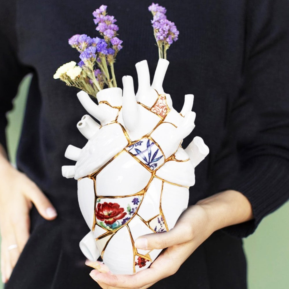 Vaso In Porcellana Love In Bloom - Kintsugi Seletti