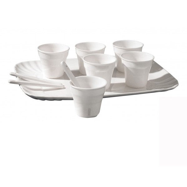 Set: 6 Bicchierino Caffe`+6 Palettine+1 Vassoio Seletti