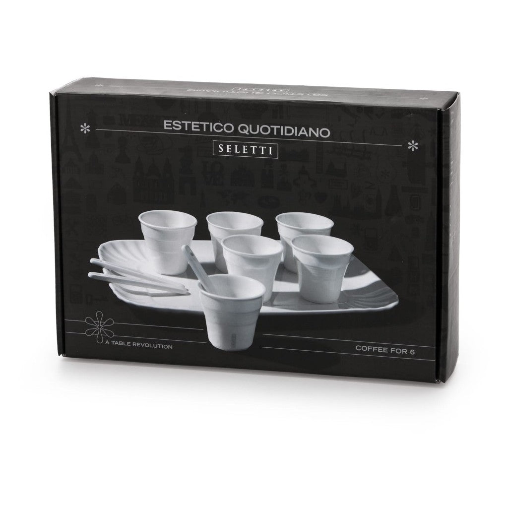Set: 6 Bicchierino Caffe`+6 Palettine+1 Vassoio Seletti