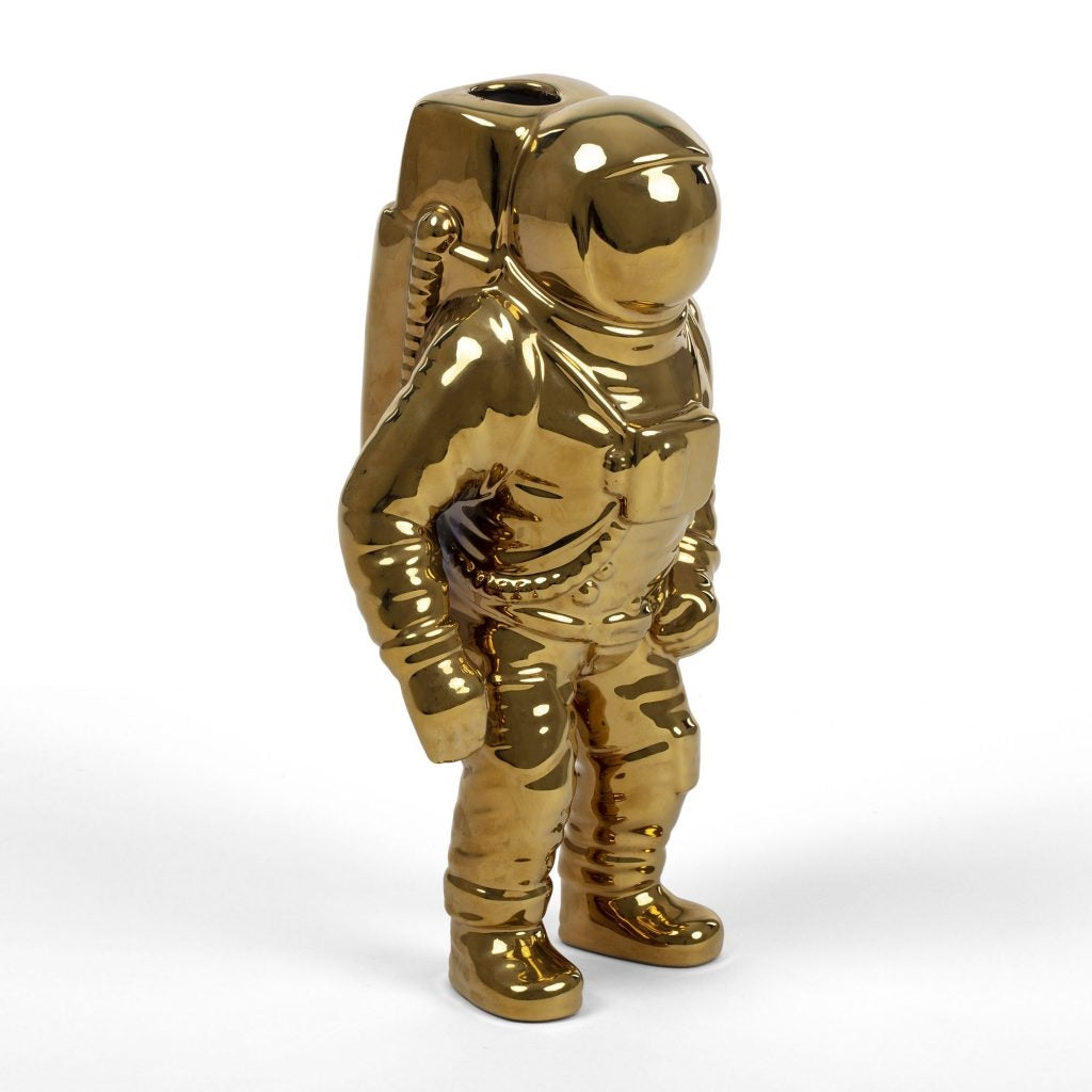 Vaso In Porcellana Astronauta Cosmic-Diner-Starman-Gold Seletti