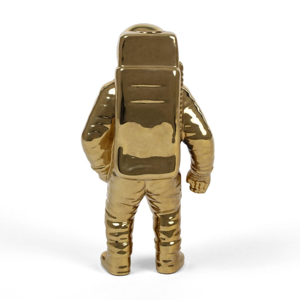 Vaso In Porcellana Astronauta Cosmic-Diner-Starman-Gold Seletti