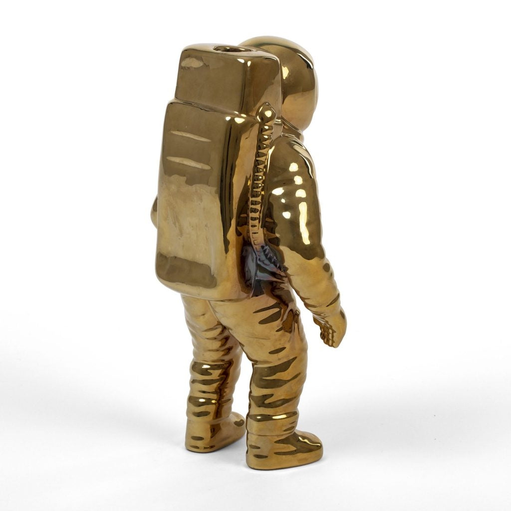 Vaso In Porcellana Astronauta Cosmic-Diner-Starman-Gold Seletti