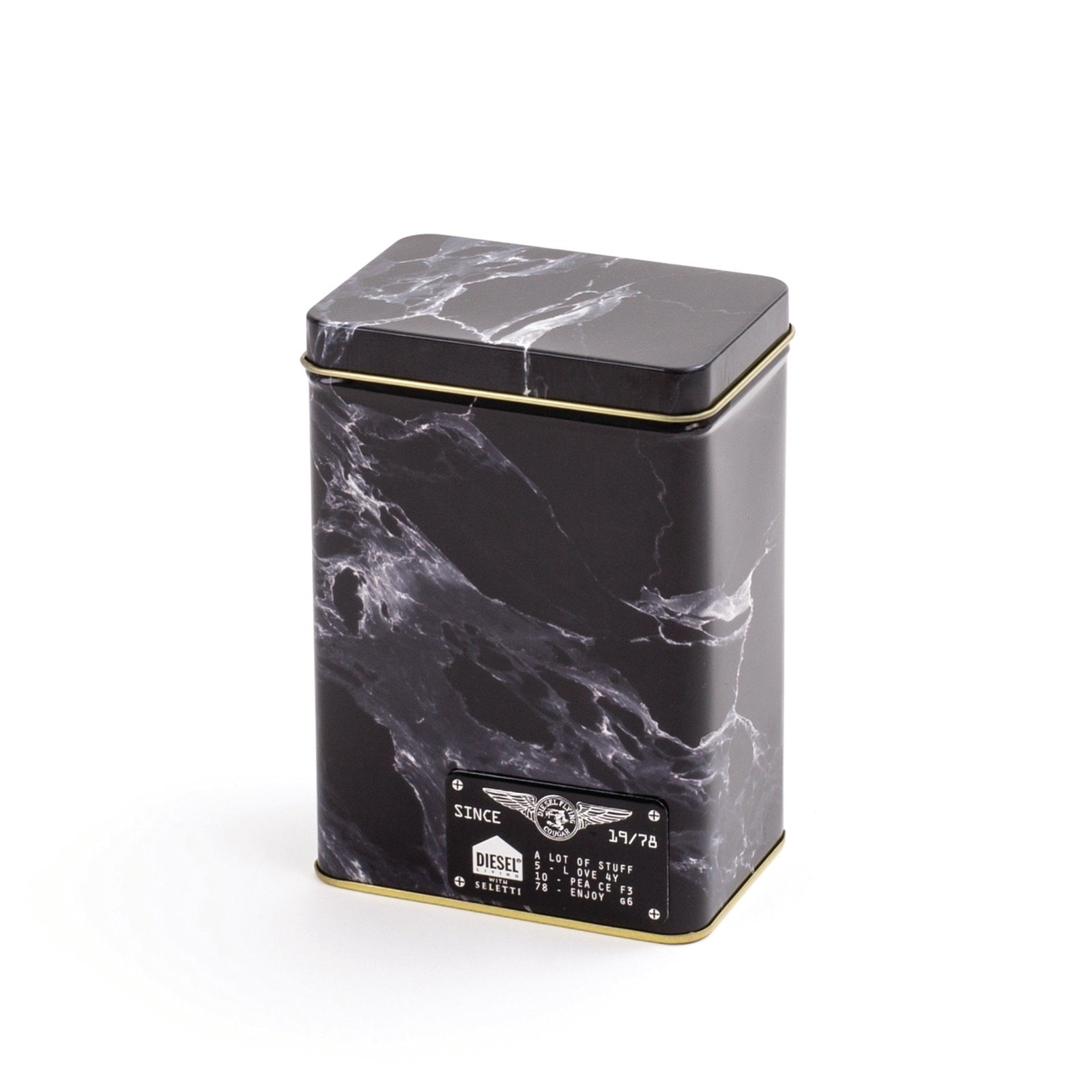 Scatola Metallo C/Coperchio Diesel-Alumarble Small Cm. 10,8X7,3 H.15,5 Seletti