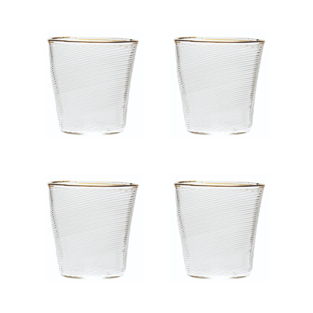 Set 4 Bicchieri In Vetro Classic On Acid - Murano Seletti