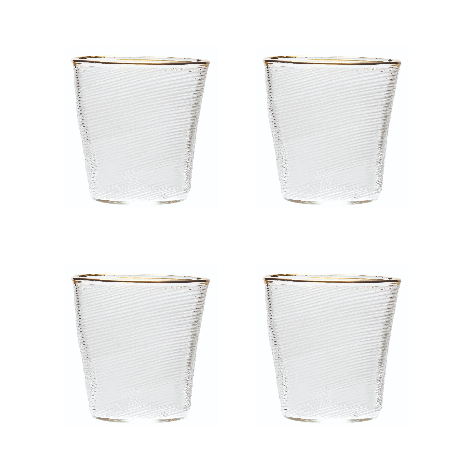 Set 4 Bicchieri In Vetro Classic On Acid - Murano Seletti