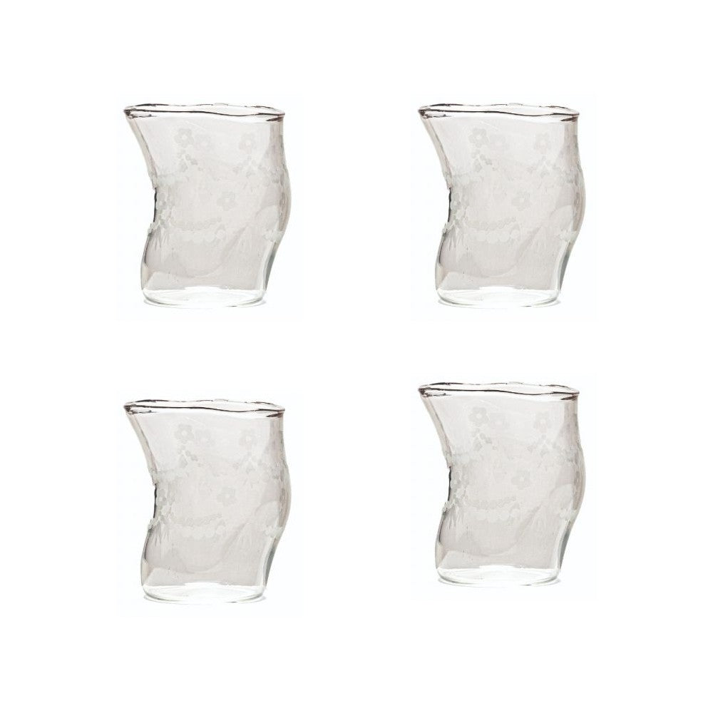 Set 4 Bicchieri In Vetro Classic On Acid - Spring Seletti