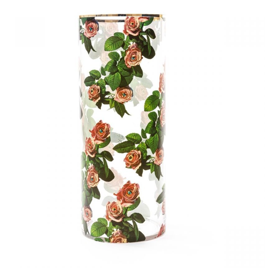 Vaso In Vetro Toiletpaper - Roses Seletti