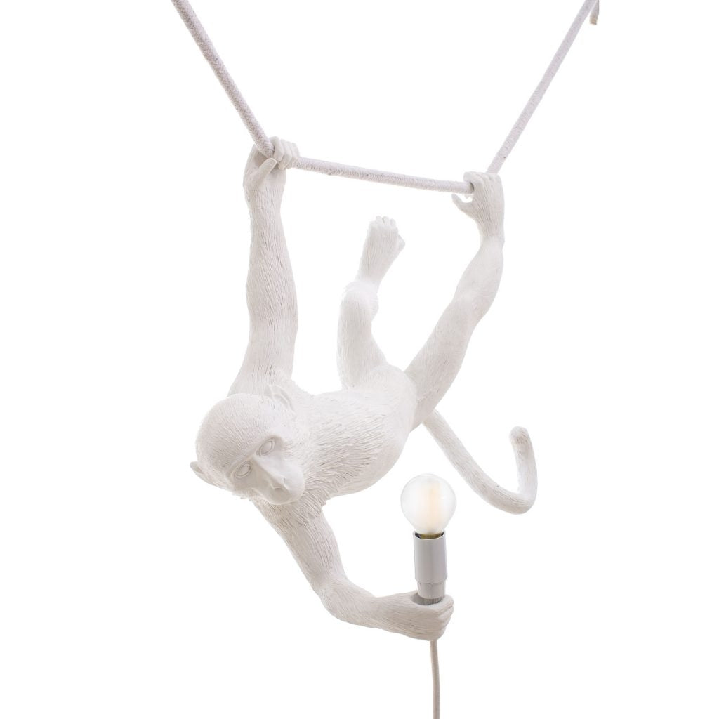 Lampada In Resina Indoor-Monkey Lamp - Swing White Seletti