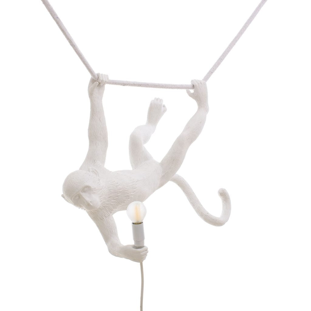 Lampada In Resina Indoor-Monkey Lamp - Swing White Seletti