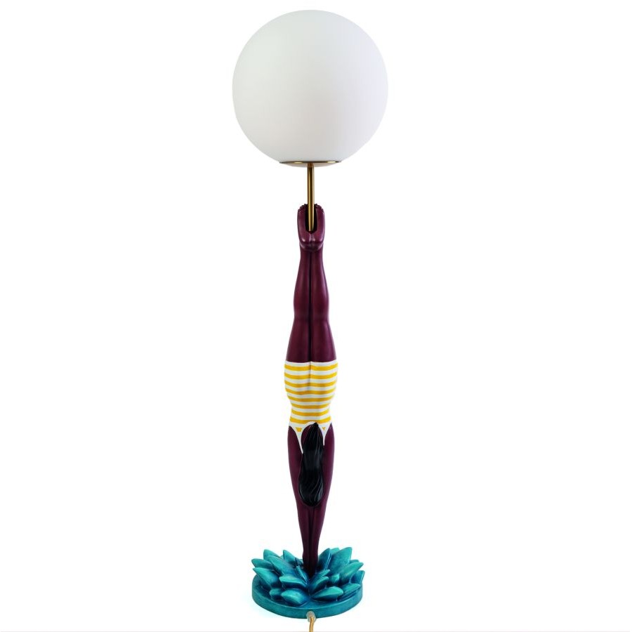 Lampada Da Tavolo In Resina Lady Diver - Giallo Seletti