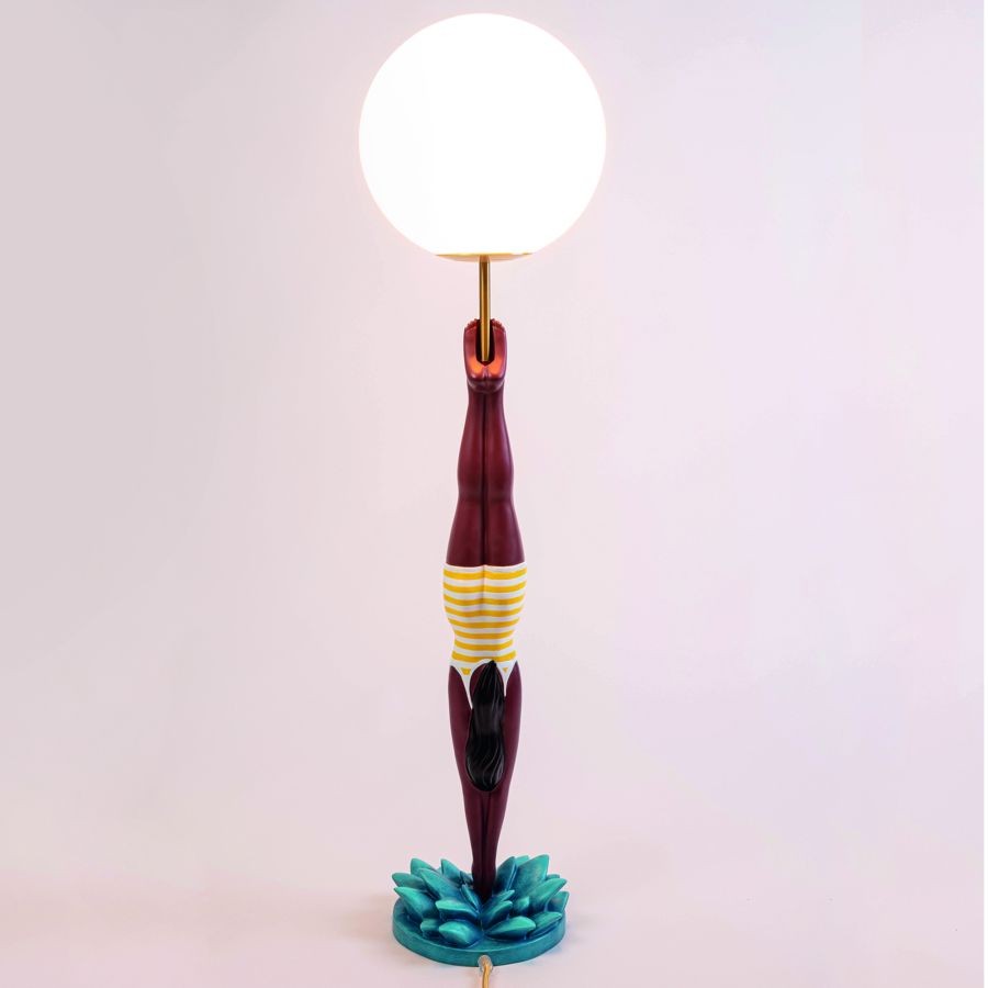 Lampada Da Tavolo In Resina Lady Diver - Giallo Seletti