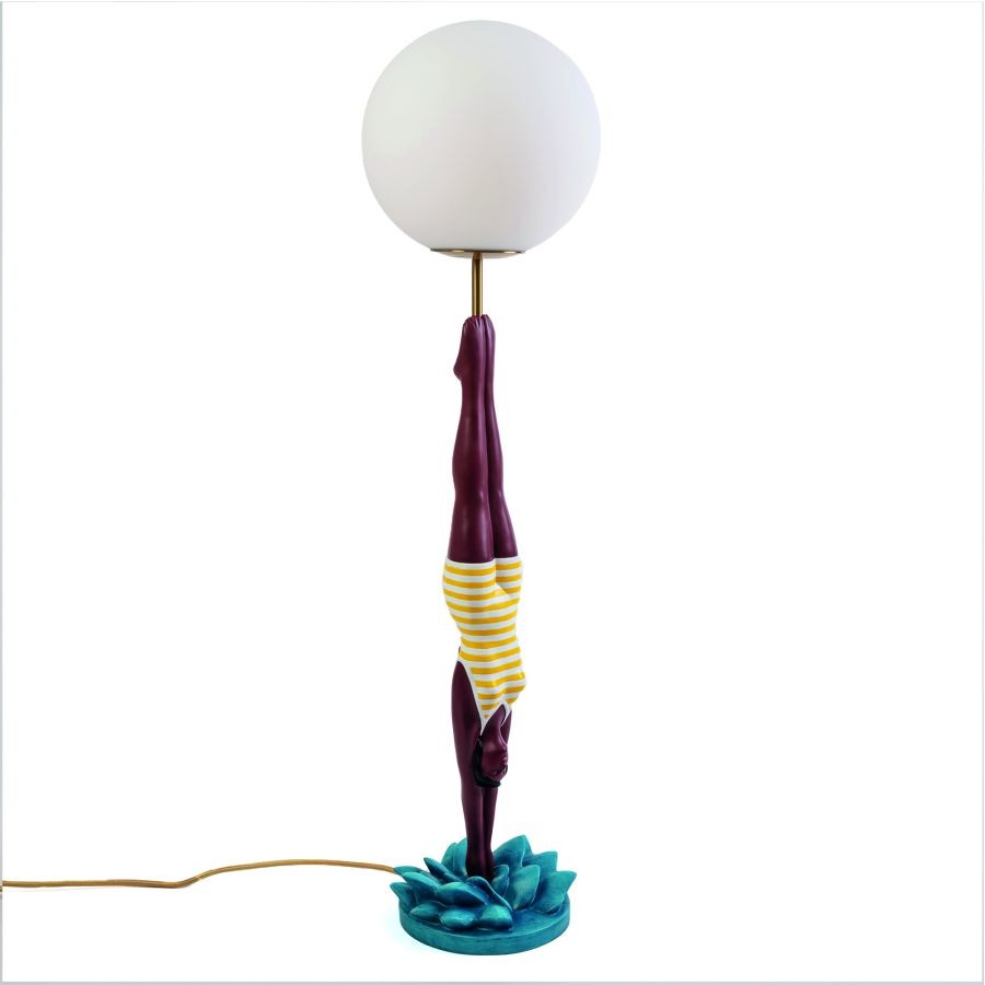 Lampada Da Tavolo In Resina Lady Diver - Giallo Seletti