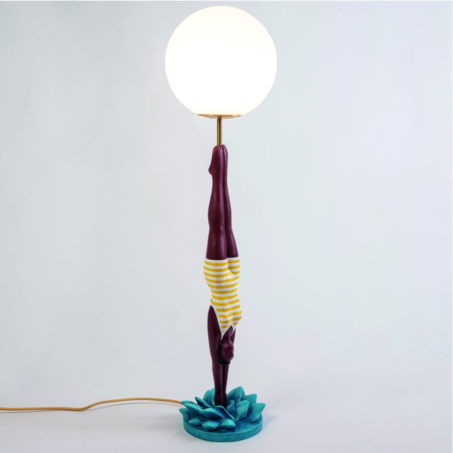Lampada Da Tavolo In Resina Lady Diver - Giallo Seletti