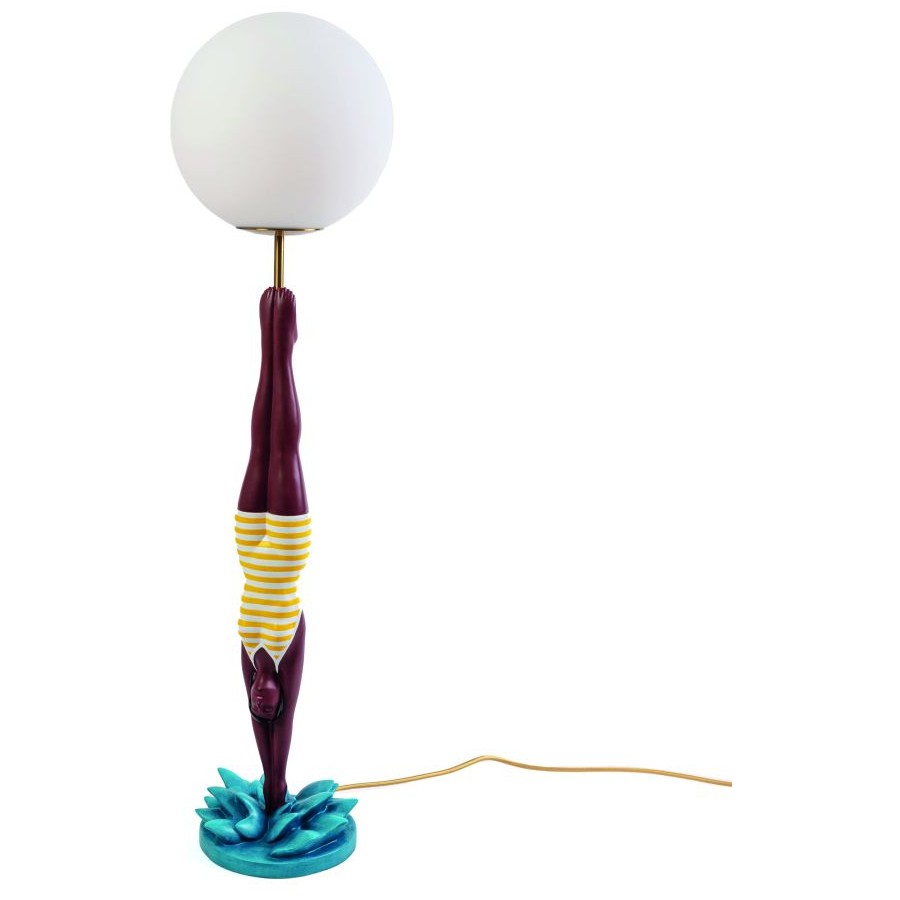 Lampada Da Tavolo In Resina Lady Diver - Giallo Seletti