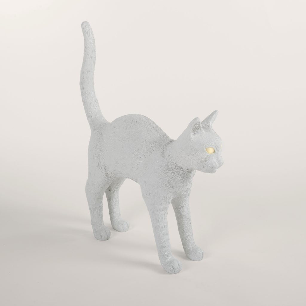 Lampada In Resina Jobby The Cat - White Seletti
