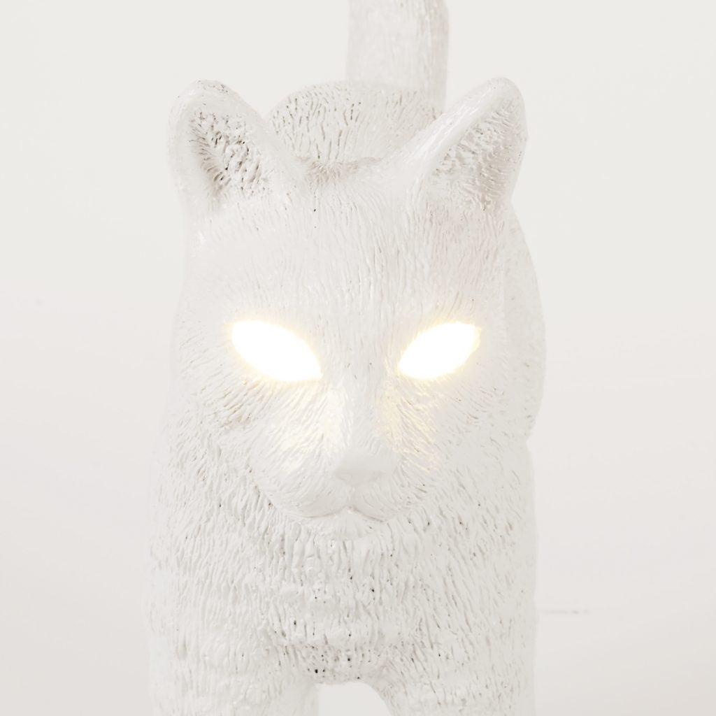 Lampada In Resina Jobby The Cat - White Seletti