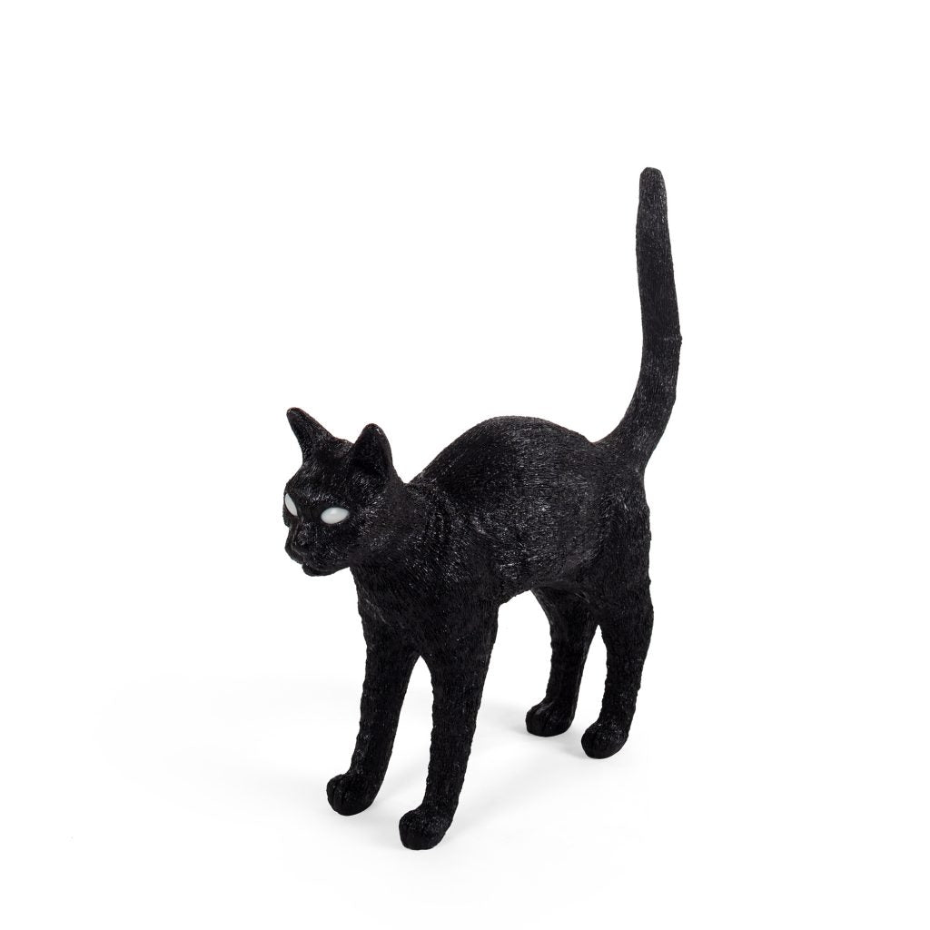 Lampada In Resina Jobby The Cat Cm.46X12,5 H.52 - Black Seletti
