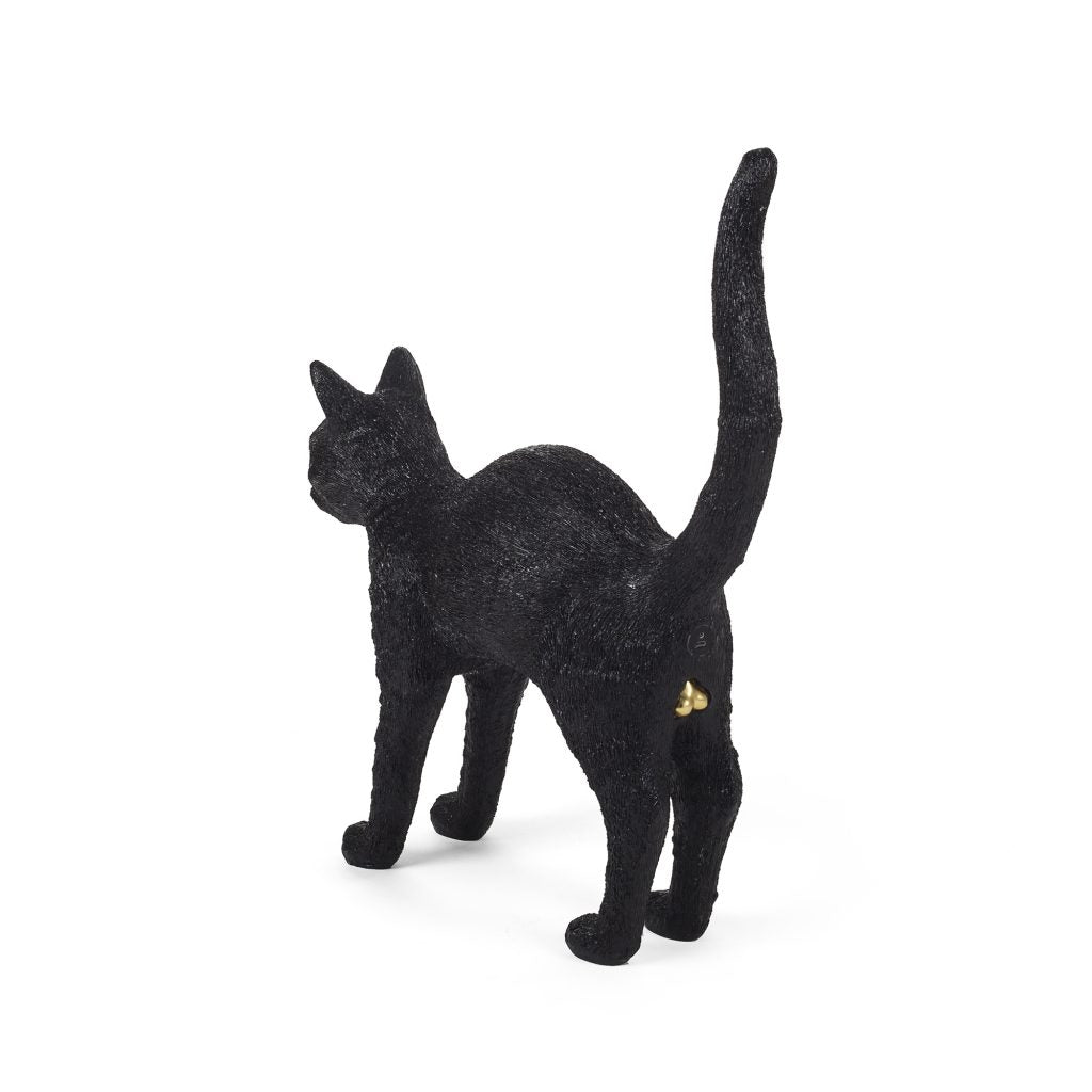 Lampada In Resina Jobby The Cat Cm.46X12,5 H.52 - Black Seletti