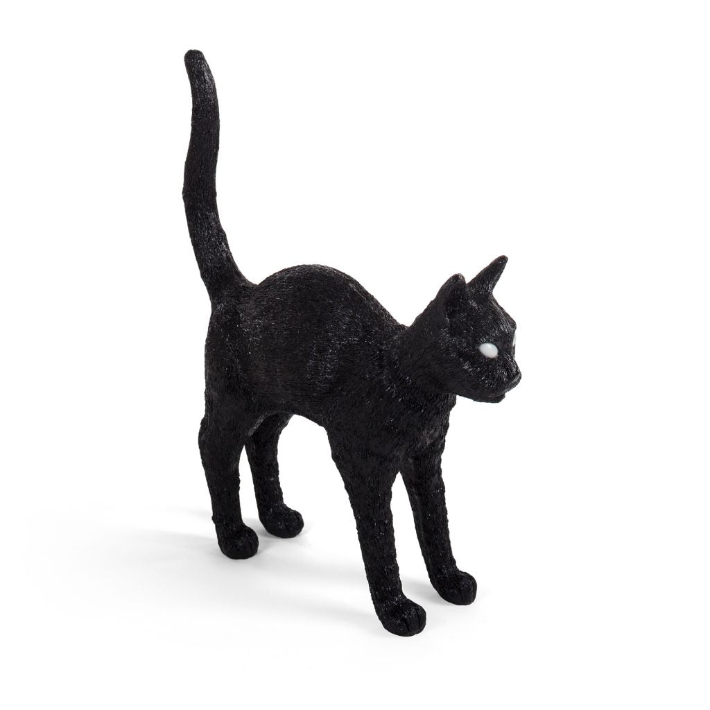 Lampada In Resina Jobby The Cat Cm.46X12,5 H.52 - Black Seletti