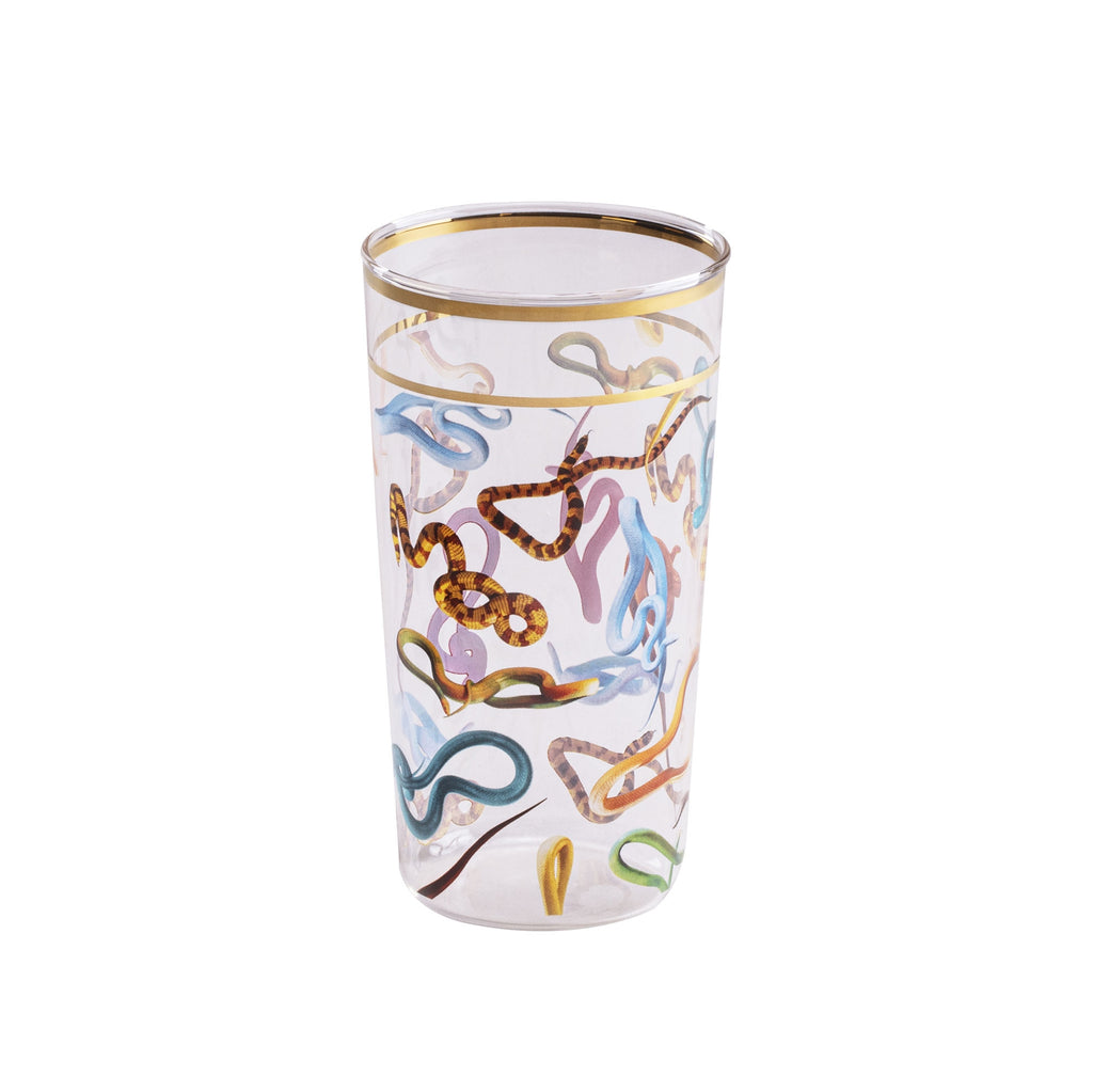 Set 2 Bicchieri In Vetro Toiletpaper - Snakes Seletti