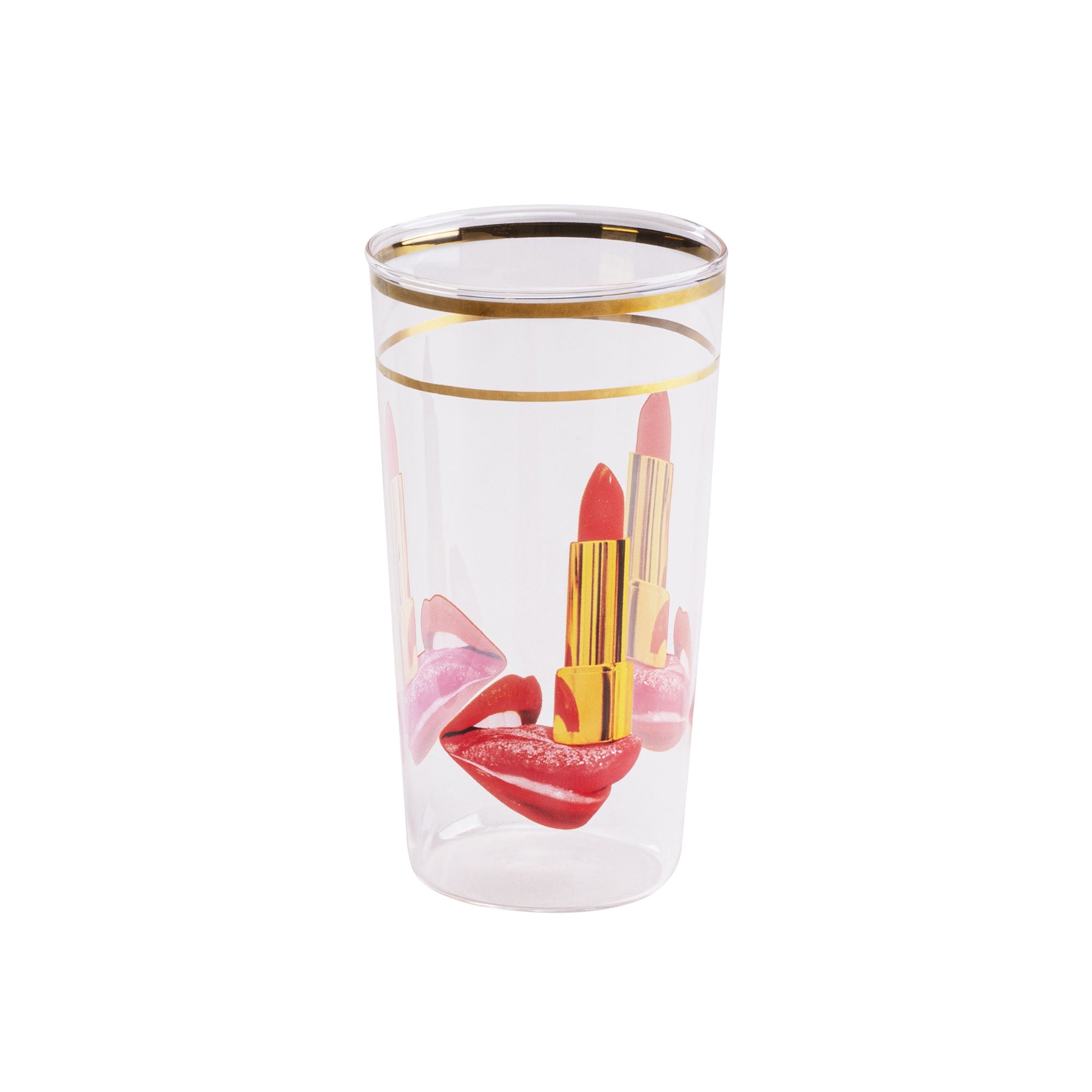 Set 2 Bicchieri In Vetro Toiletpaper - Tongue Seletti