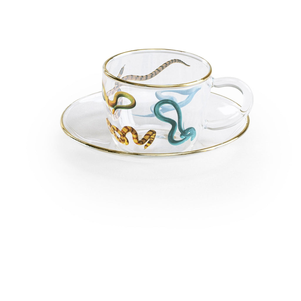 Set 2 tazze Caffe In Vetro Snakes Seletti