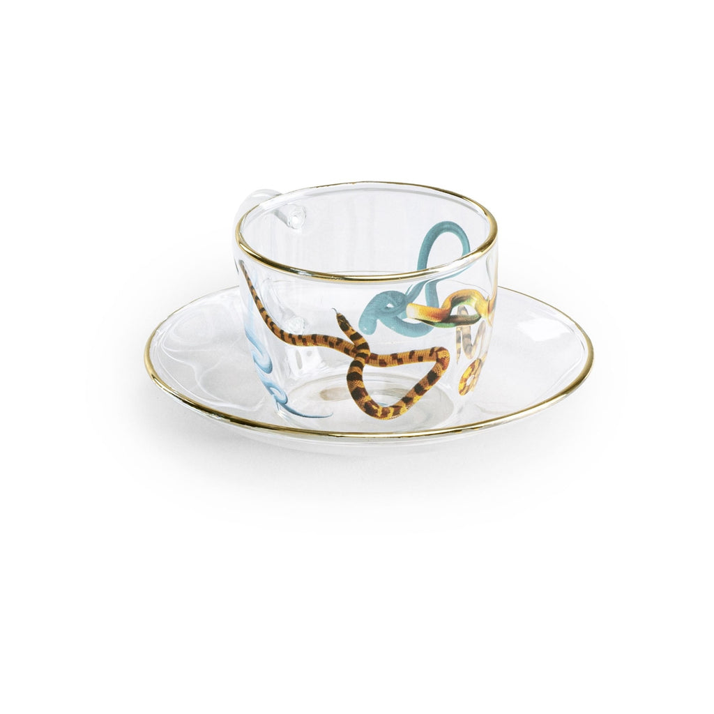 Set 2 tazze Caffe In Vetro Snakes Seletti