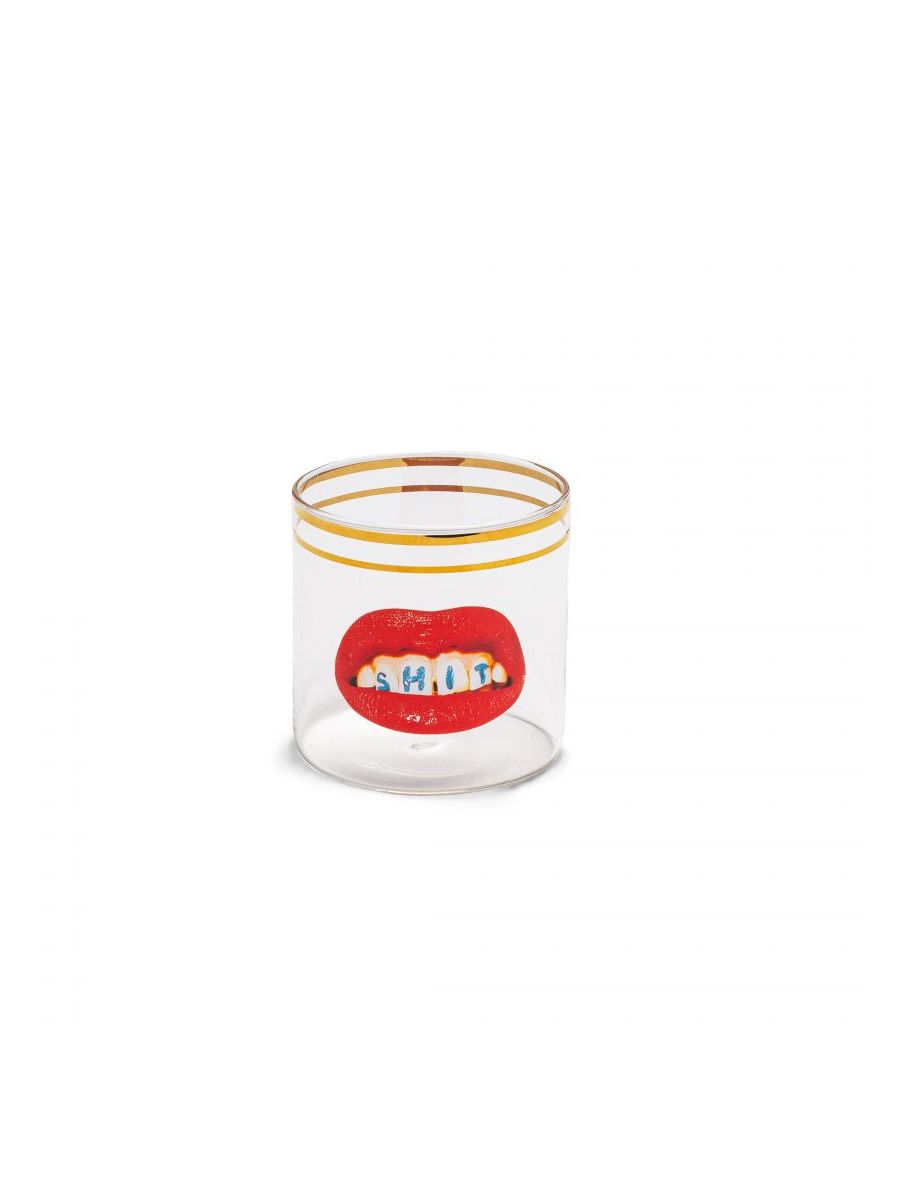 Bicchiere In Vetro Toiletpaper Loves Seletti Ø Cm.8 H.8,-Shit Seletti