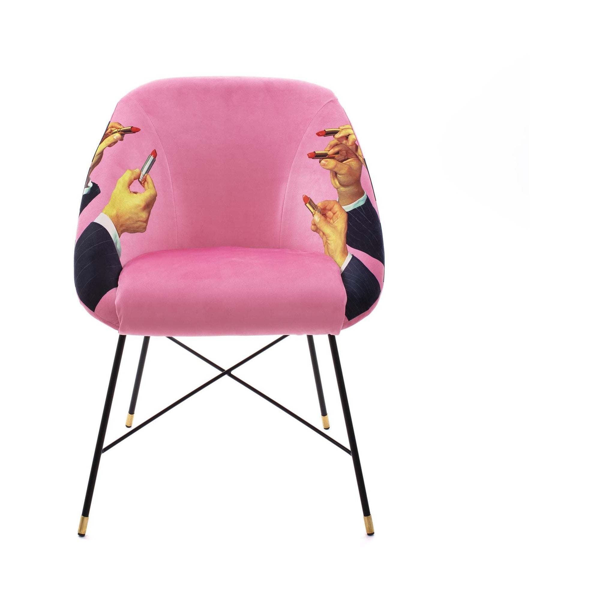 Sedia Imbottita Toiletpaper - Lipsticks Pink Seletti