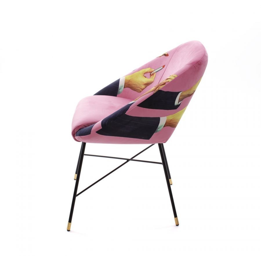 Sedia Imbottita Toiletpaper - Lipsticks Pink Seletti